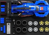 Mattel Brick Shop Hot Wheels Cadillac Project GTP Hypercar Building Toy Kit (236 Pieces), for Collectors