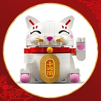 LEGO Lucky Cat Building Toy for Girls & Boys - Spring Festival Decoration for Kids, Ages 9+ - 40813