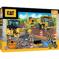 Stationnement Caterpillar - Casse-tête de camions de construction, 60 pièces pour enfants