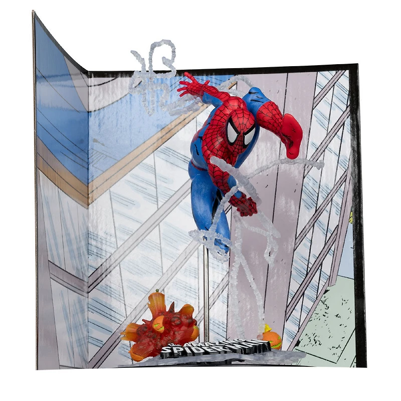 Marvel -Spider-Man à l'échelle 1:10 avec scène (The Amazing Spider-Man #302)