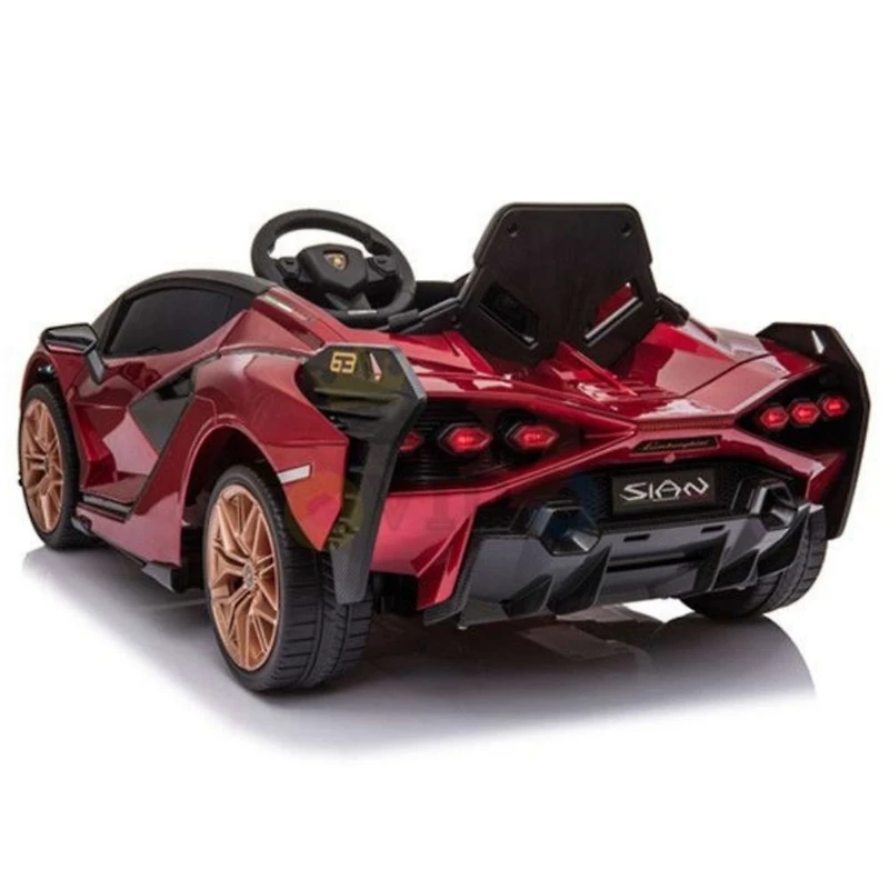 KidsVip 12V Enfants et Tout-Petits 4x4 Lamborghini Sian Edition Voiture Eléctrique avec Commande à Distance - Rouge
