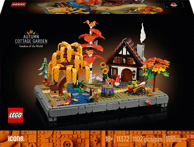 LEGO Icons Le Jardin du Chalet d'Automne, Ensemble de Construction, Décoration Intérieure Personnalisable pour Adultes 11372