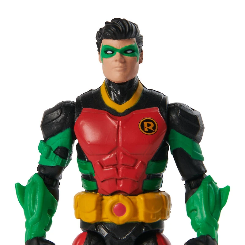 DC Comics, Figurine articulée Robin avec 2 accessoires mystère, 10 cm