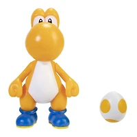 Figurines Super Mario 4 pouces - Yoshi orange avec oeuf