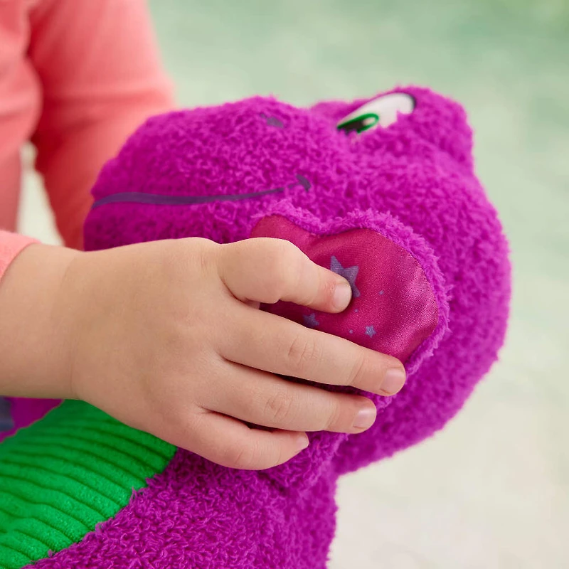 Jouet sensoriel en peluche Le monde de Barney de Fisher-Price avec activités d'éveil pour les tout-petits