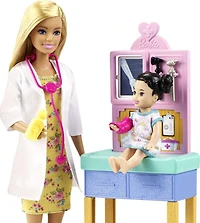 Barbie Pediatrician Playset, Blonde Doll (12-in/30.40-cm)