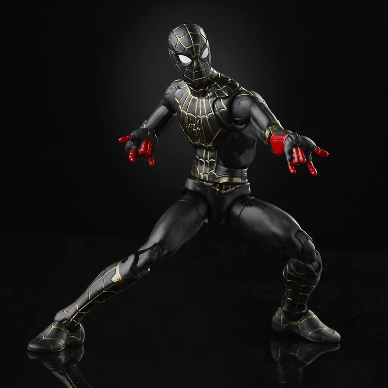 Marvel Legends Series Spider-Man costume noir et or, figurine de collection - Notre exclusivité