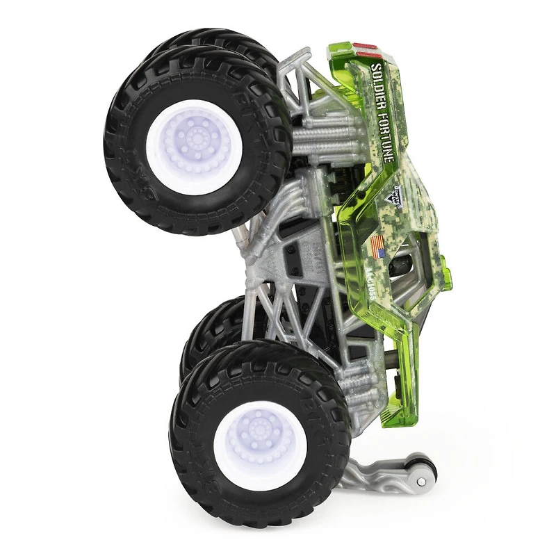 Monster Jam, Monster truck Soldier Fortune officiel, véhicule en métal moulé, série Shear Madness, échelle 1:64