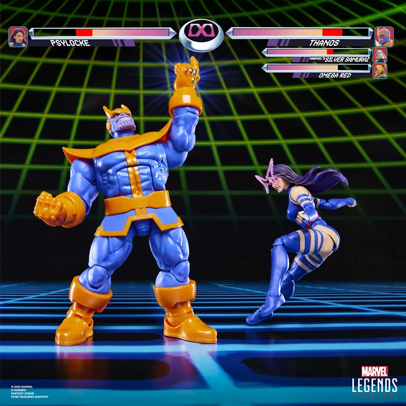 Marvel Legends Series Gamerverse Psylocke contre Thanos, figurines de collection