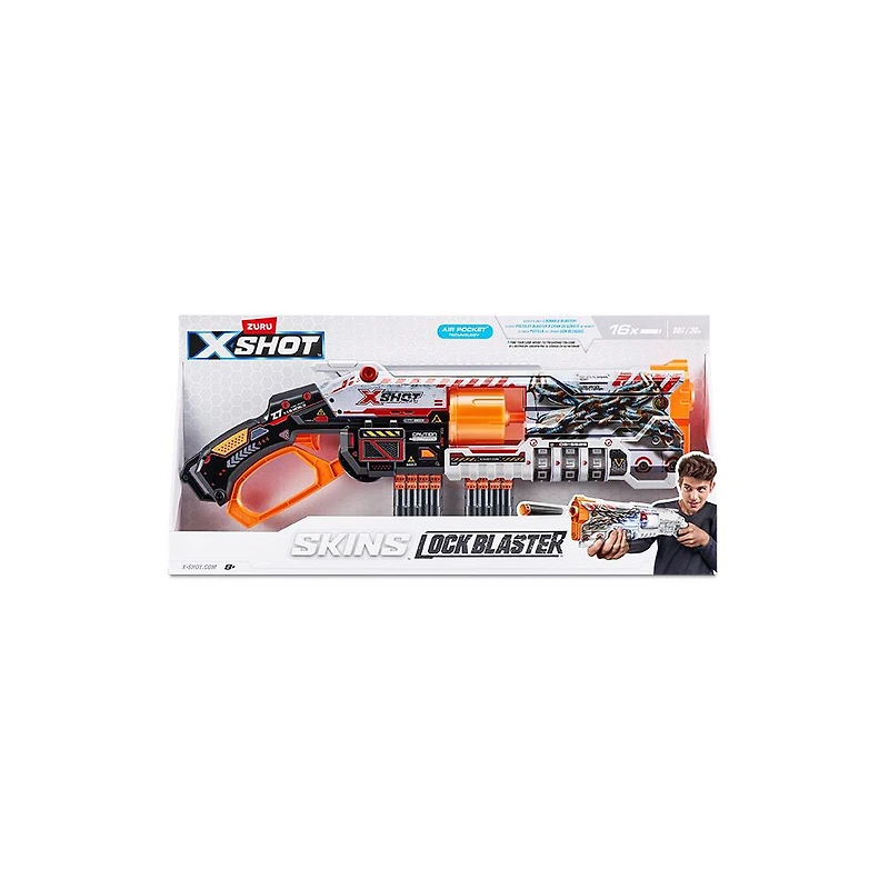 Lock Blaster XSHOT Skins (16 fléchettes) par ZURU