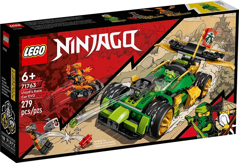 LEGO NINJAGO La voiture de course EVO de Lloyd 71763 Ensemble de construction (279 pièces)
