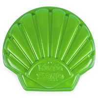 Kinetic Sand, Seashell Container with 4.5oz Neon Green and Kinetic Beach Sand