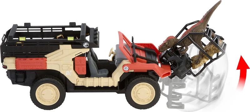 Matchbox RC Jurassic World Dino Catcher RC, Remote-Control Toy Truck with Dinosaur Figure