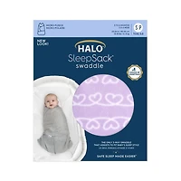 HALO® SleepSack® Swaddle Heartline Purple Small