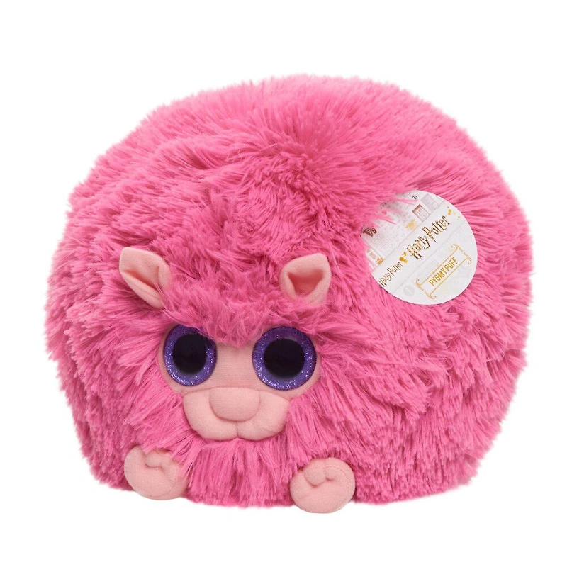 Peluche de 23 cm (9 pouces) de Pygmy Puff de Harry Potter, Grande Peluche d'Animal Rose - Notre exclusivité