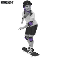 Icon ensemble combiné de planche à roulettes