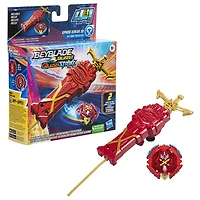 Beyblade Burst QuadStrike, pack Lanceur puissance et vitesse Xcalius, ensemble de combat avec lanceur puissance et vitesse Xcalius et toupie à rotation droite