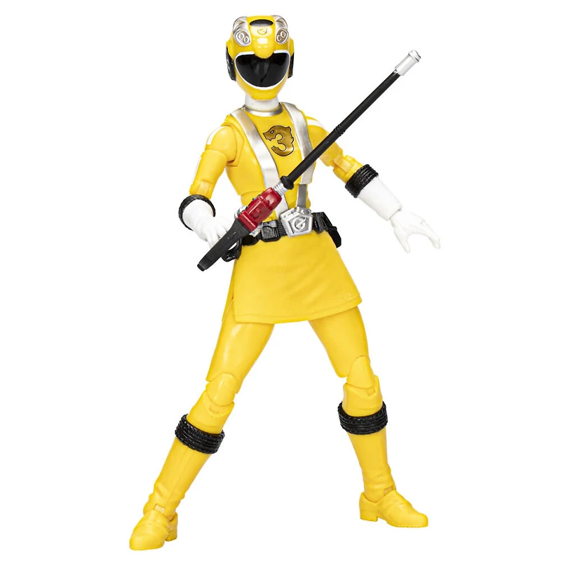 Power Rangers Lightning Collection, Ranger Jaune S.P.D., figurine articulée premium de 15 cm de collection avec accessoires