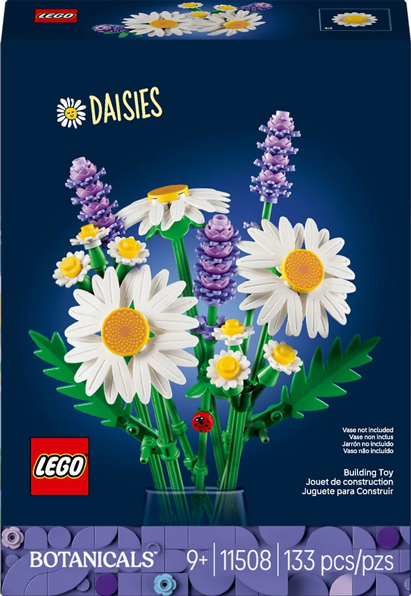LEGO Botanicals Les Marguerites, Ensemble de Construction de Décoration Florale pour Enfants, Cadeau pour Filles et Garçons 11508