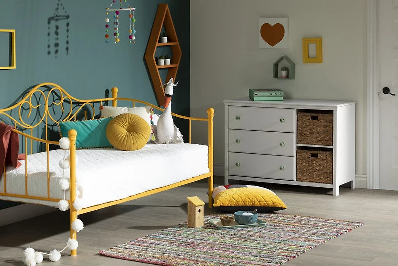 Balka Lit de jour en métal Simple Jaune