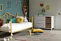 Balka Lit de jour en métal Simple Jaune