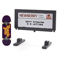 Tech Deck, Street Hits, Thank You Skateboards Fingerboard with Signage Obstacle