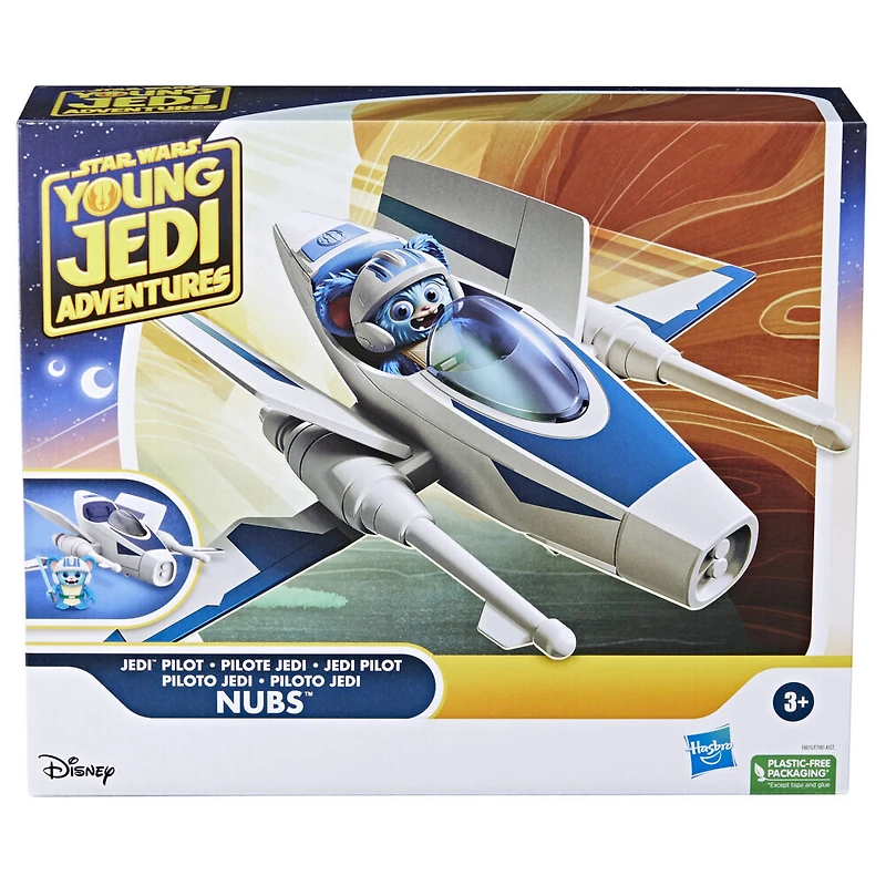 Star Wars Les Aventures des Petits Jedi Pilote Jedi Nubs, échelle 10 cm, jouets Star Wars pour enfants d'âge préscolaire