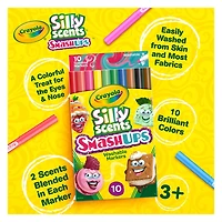 Crayola Silly Scents Smash-Ups Washable Slim Markers, 10 Count