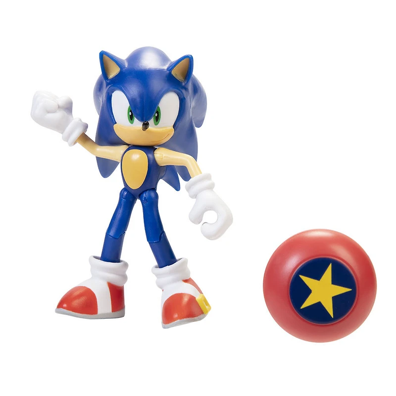 SONIC - Figures 4 pouces avec accessoires - Vague 1 - Sonic moderne avec Étoile 