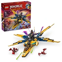 LEGO NINJAGO L'avion des tempêtes de Ras et Arin, jouet de construction pour enfants avec 3 figurines 71833