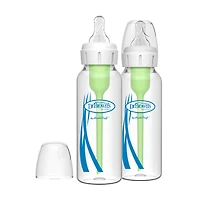 Dr. Brown's Options+ Narrow Glass Bottle 8oz, 2-Pack