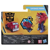 Transformers Buzzworthy Bumblebe, figurine Optimus Prime à conversion One Step, 10,5 cm