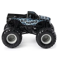 Monster Jam, Monster truck authentique Blue Thunder en métal moulé à l'échelle 1:64, série Over Cast