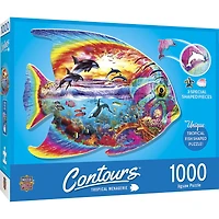 "Contours" - "Tropical Menagrie" - Puzzle En Forme De 1000 Pièces