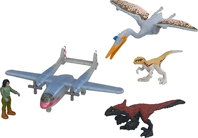 Figurines MINIS Jurassic World: Dominion, coffret multiple combat ou vol de 5 jouets inspirés de films