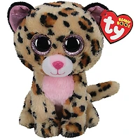 Ty Beanie Livvie Brown And Pink Leopard