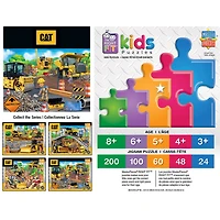 Stationnement Caterpillar - Casse-tête de camions de construction, 60 pièces pour enfants