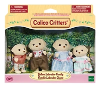 Calico Critters Yellow Labrador Family, ensemble de 4 figurines de poupée à collectionner