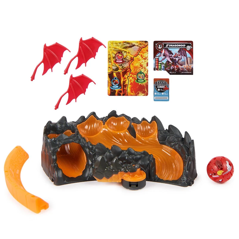 Bakugan Training Set avec Titanium Dragonoid, thème clan des dragons, figurine articulée personnalisable, cartes à échanger et coffret