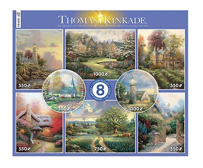 Ceaco Thomas Kinkade Collector's Edition 8-in-1 Multipack Puzzle Nature Landscapes