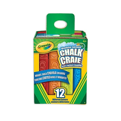 Crayola Washable Sidewalk Chalk, 12 Ct