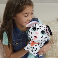 furReal Poopalots Grands pas Dalmatien, peluche interactive avec 9 croquettes