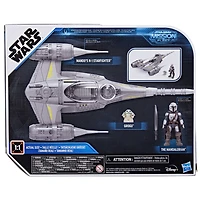 Star Wars Mission Fleet Mando's N-1 Starfighter, Grogu et Mandalorien, jouets Star Wars