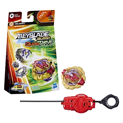 Beyblade Burst QuadDrive, Starter Pack avec toupie Stone Linwyrm L7 type endurance/équilibre et lanceur