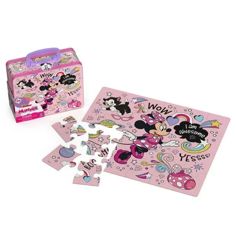 Minnie Mouse 48-Piece Puzzle in Tin with Handle