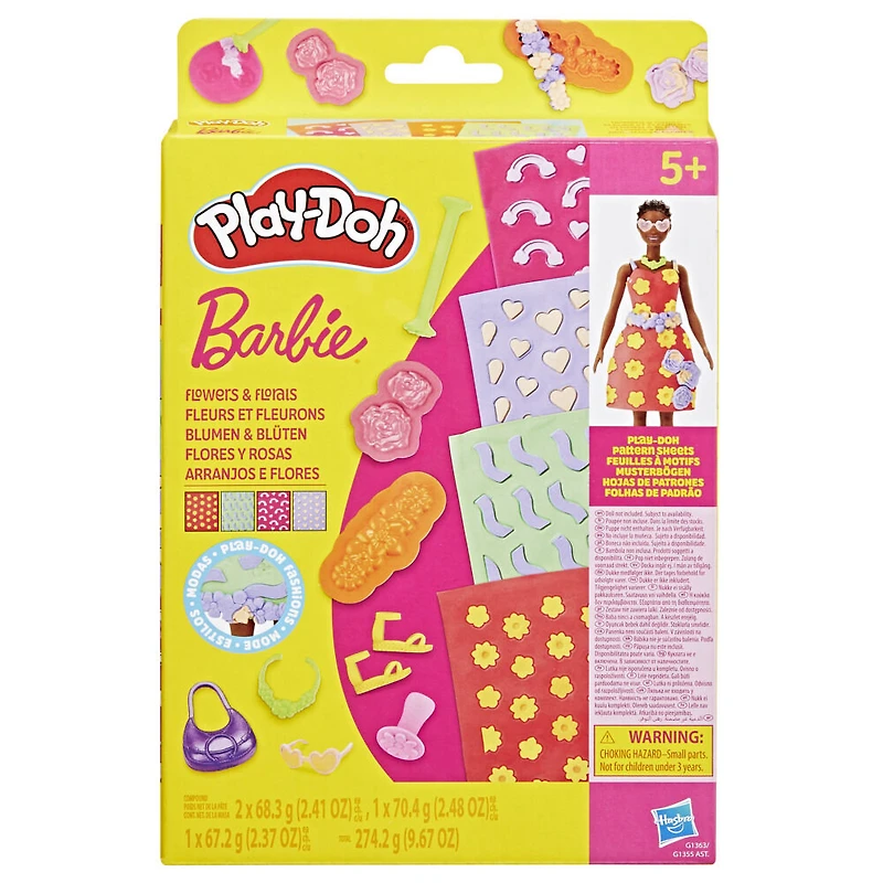 Play-Doh Barbie Fleurs et fleurons, recharges pour coffret de pâte à modeler