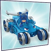 Pyjamasques Animal Power, Chat-Bolide, véhicule et figurine articulée Yoyo - Édition anglaise