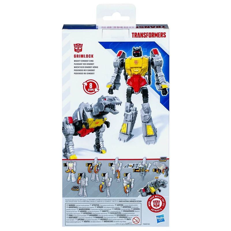 Transformers Authentics Titan Changers, figurine Grimlock, pour enfants à partir de 6 ans