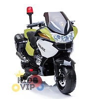 Moto de police KidsVip 24V - Blanc - Édition anglaise