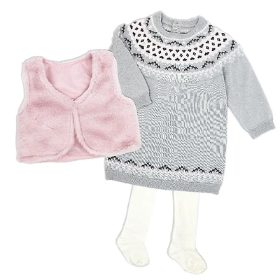 Lily & Jack 3 Pièces Ensemble de robe tricot- 2t-3t
